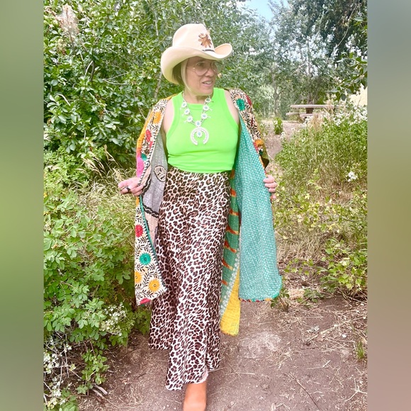 Handmade #6 The “Sparks” CUSTOM KANTHA STITCHED OVERSIZED DUSTER - Picture 5 of 9